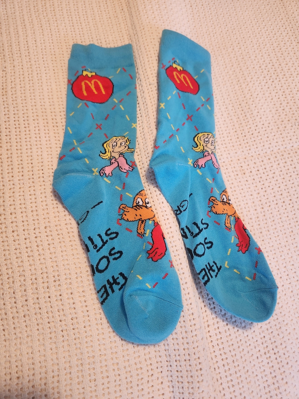 McDonald's Blue Grinch Crew Socks